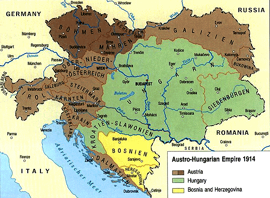 Map of the Austro-Hungarian Monarchy