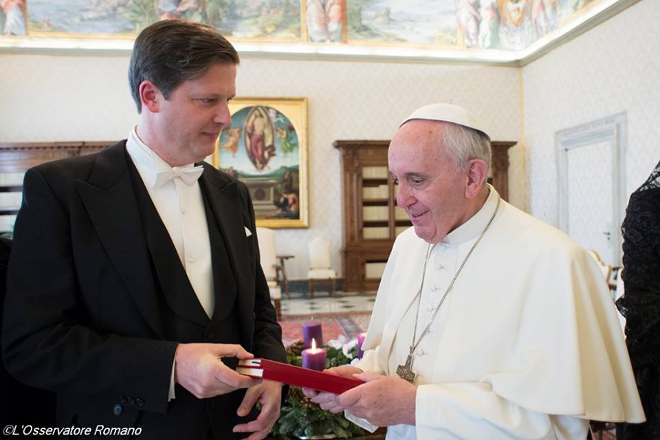 Hungary’s New Habsburg Descendant Ambassador To The Vatican Presents Credentials To Pope Francis post's picture