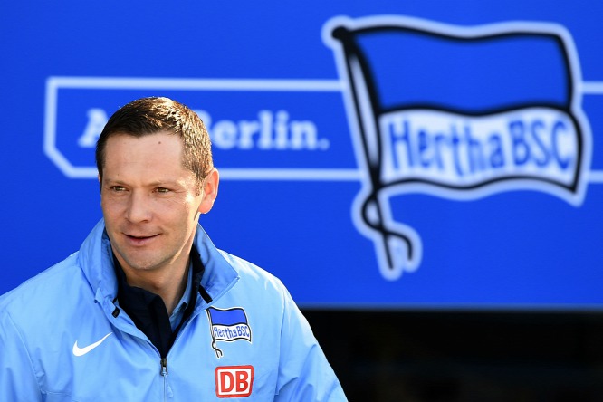 Berlin, Germany. 17th Apr, 2023. Soccer, Bundesliga, Hertha BSC, press  conference. Newly appointed head coach Pal Dardai speaks at a press  conference. Credit: Andreas Gora/dpa/Alamy Live News Stock Photo - Alamy