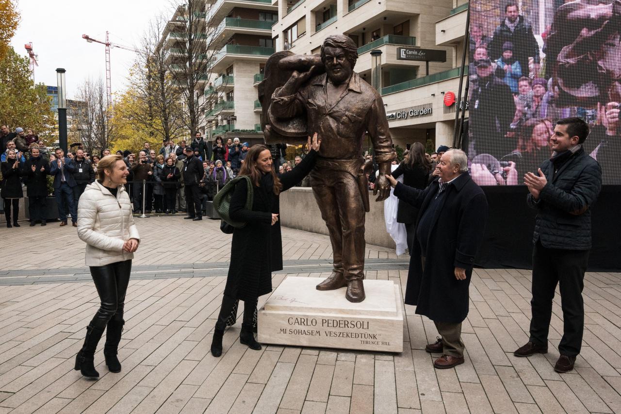 Statue Of Actor Bud Spencer Unveiled In Budapest Hungary Today