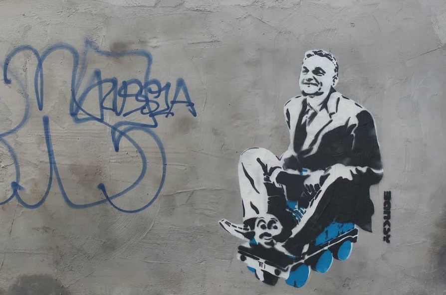 “Own Banksy for Everyone”: Fake Banksy Mural of Orbán Surfaces in Budapest’s Party District post's picture