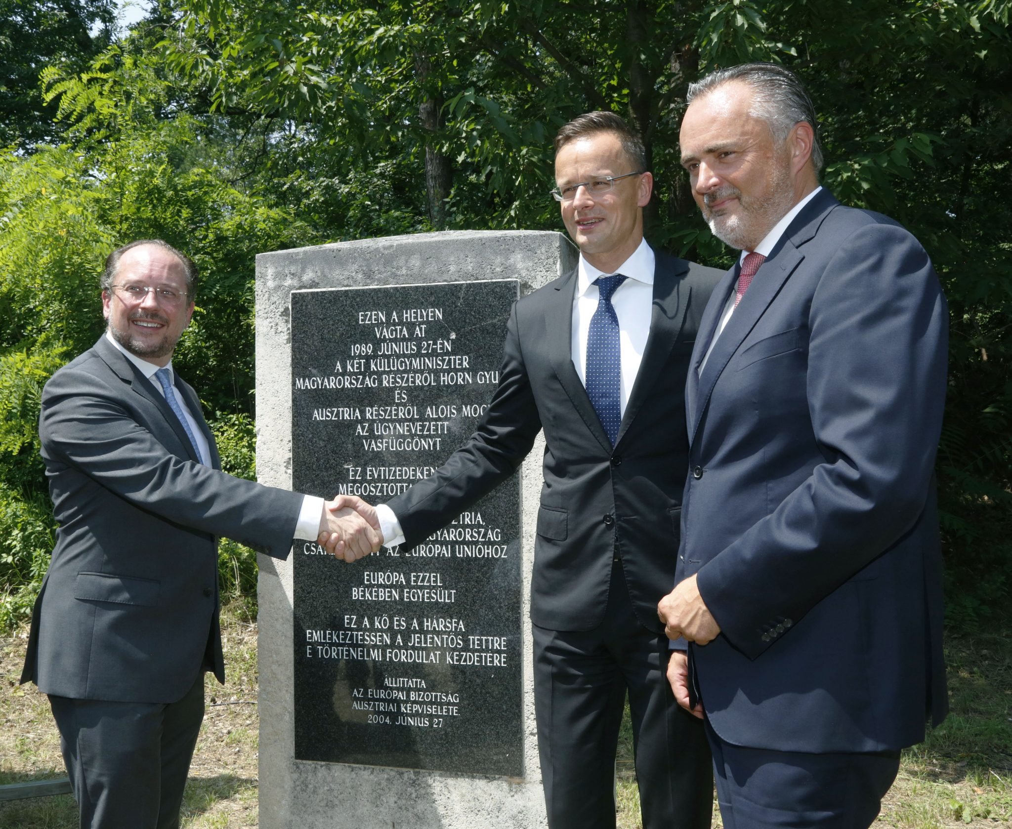 Hungarian, Austrian Foreign Ministers Mark 30th Anniversary of Iron Curtain Opening