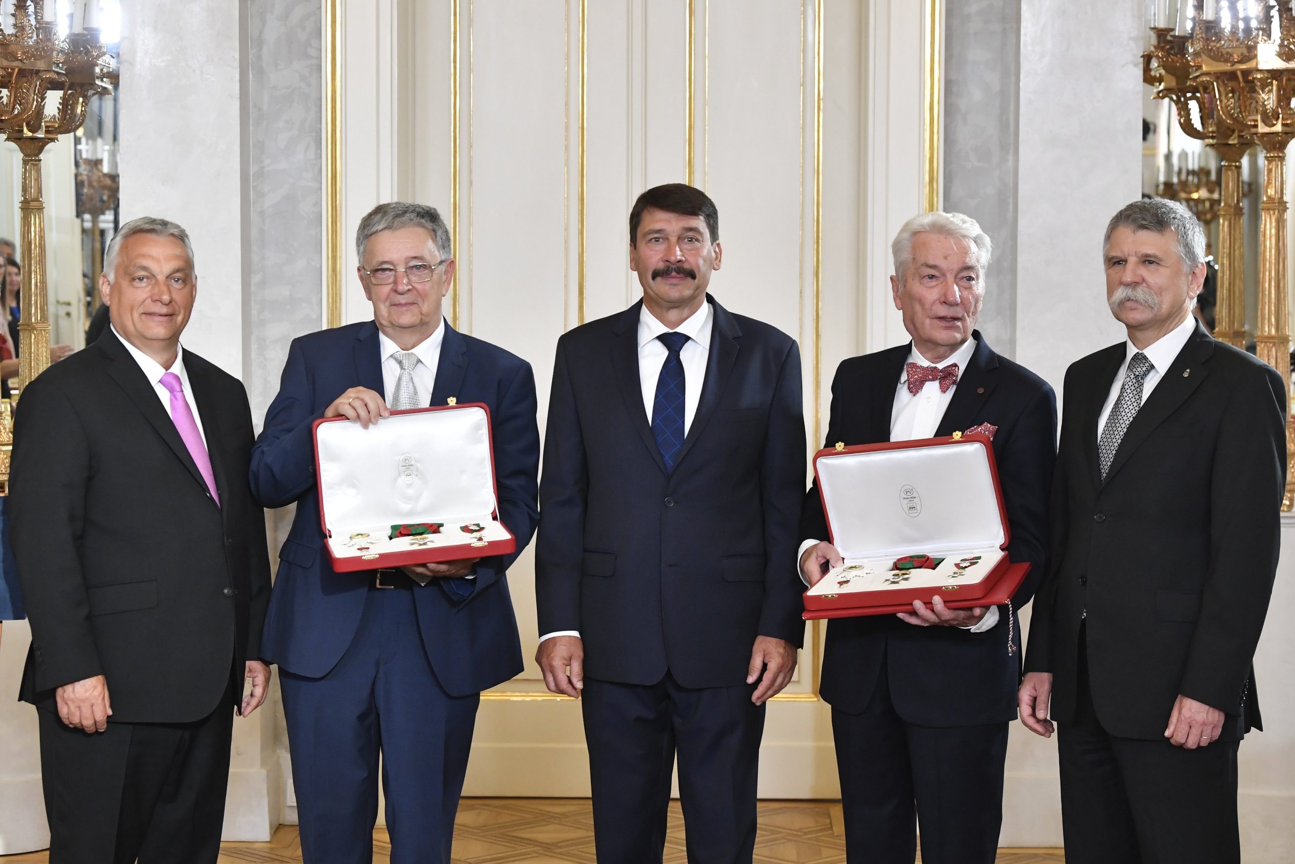 Former Science Academy Leaders E. Sylvester Vizi and László Lovász Receive the Hungarian Order of Saint Stephen, Hungary's Highest Decoration