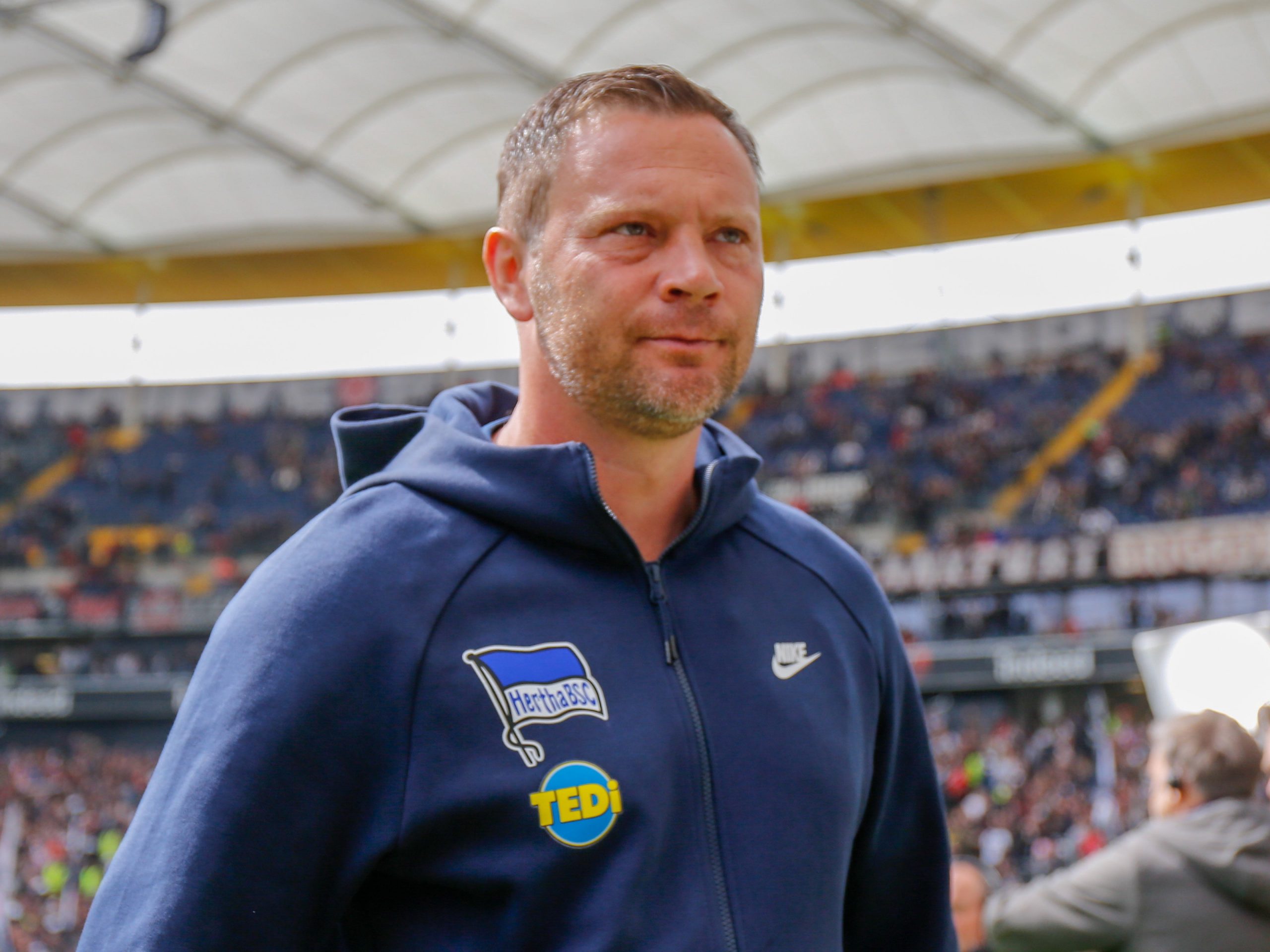 Berlin, Germany. 17th Apr, 2023. Soccer, Bundesliga, Hertha BSC, press  conference. Newly appointed head coach Pal Dardai speaks at a press  conference. Credit: Andreas Gora/dpa/Alamy Live News Stock Photo - Alamy