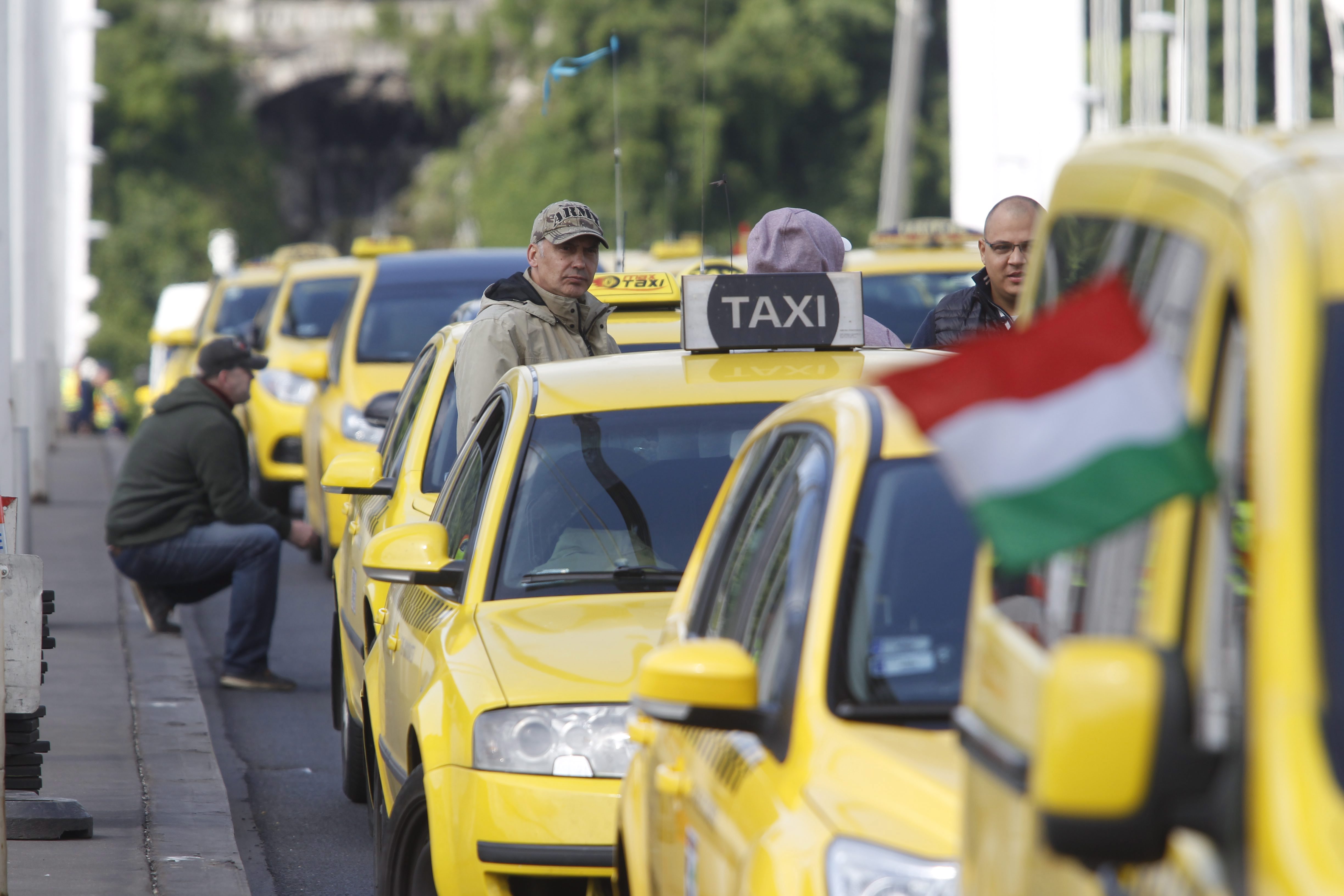 Taxi Drivers Demonstrate for Fare Rise