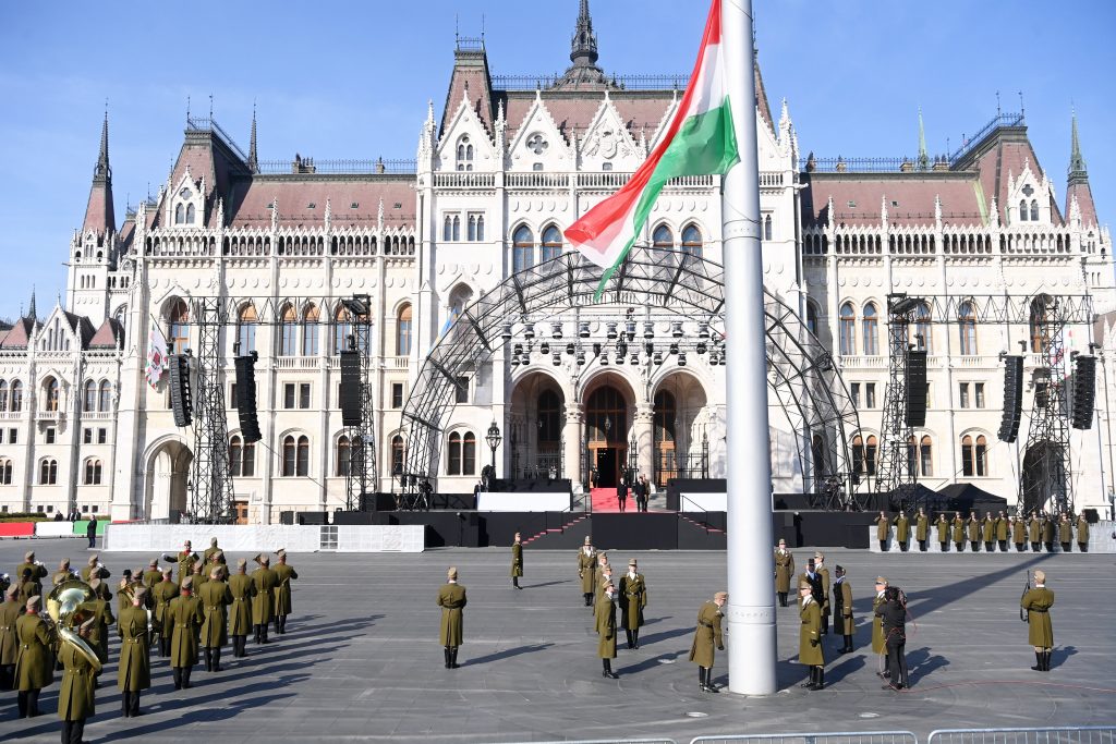 March 15: National Flag Raised in Front of Parliament post's picture