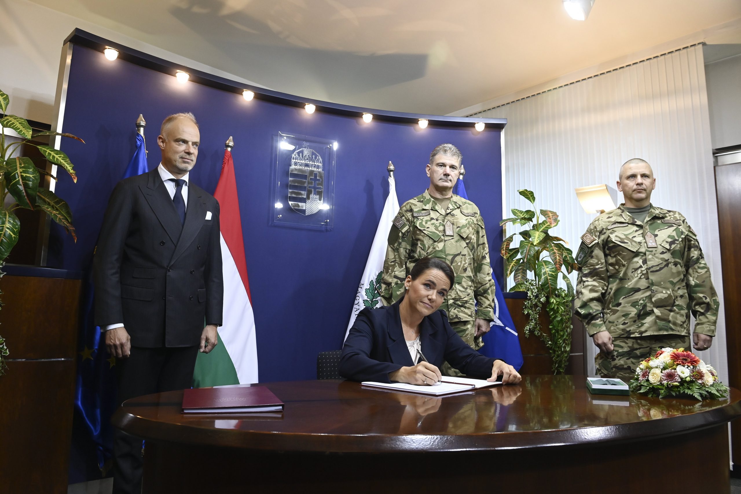 President Novák Signs Plan For Armed Defense of Hungary