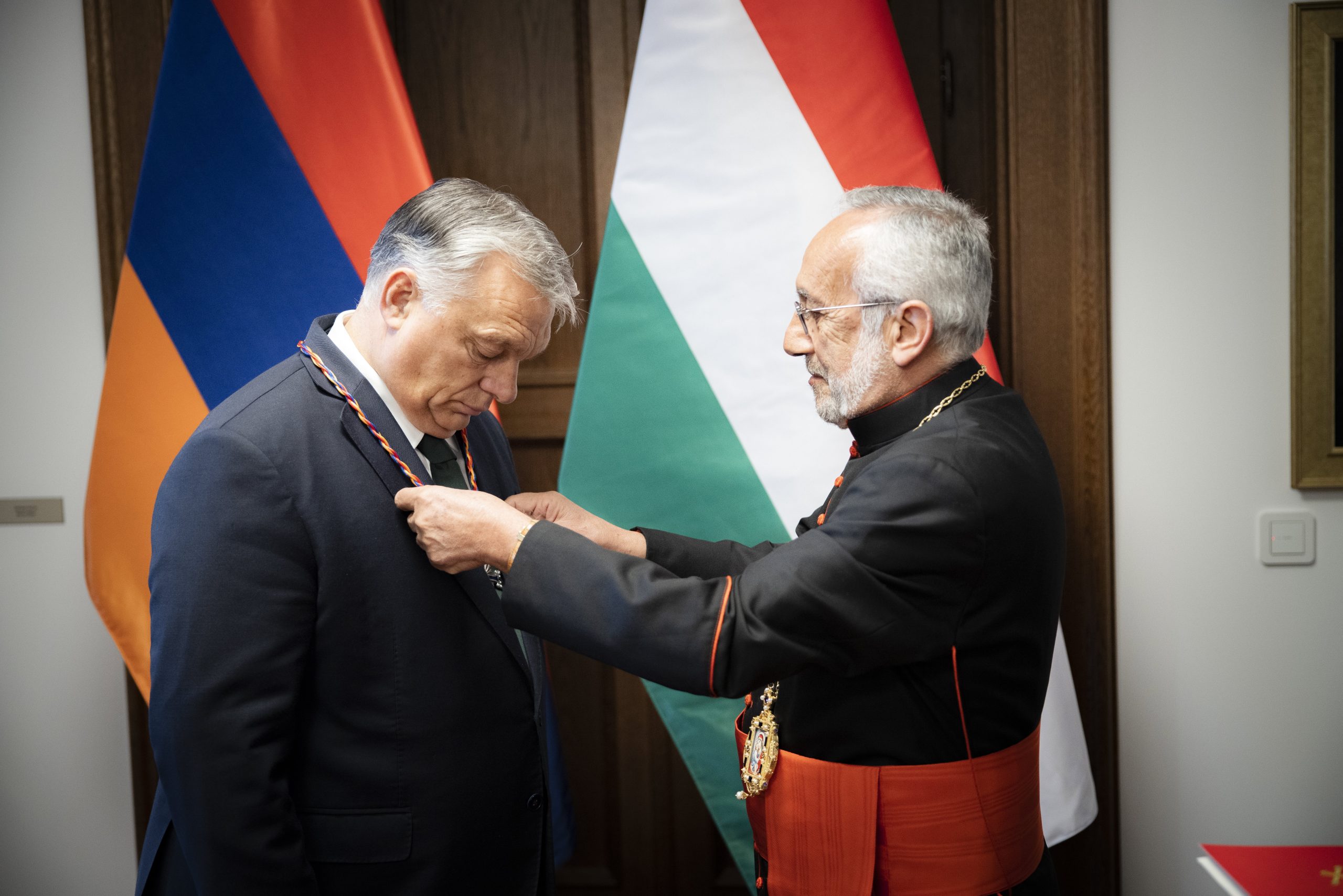 Head of Armenian Catholic Church Decorates Viktor Orbán