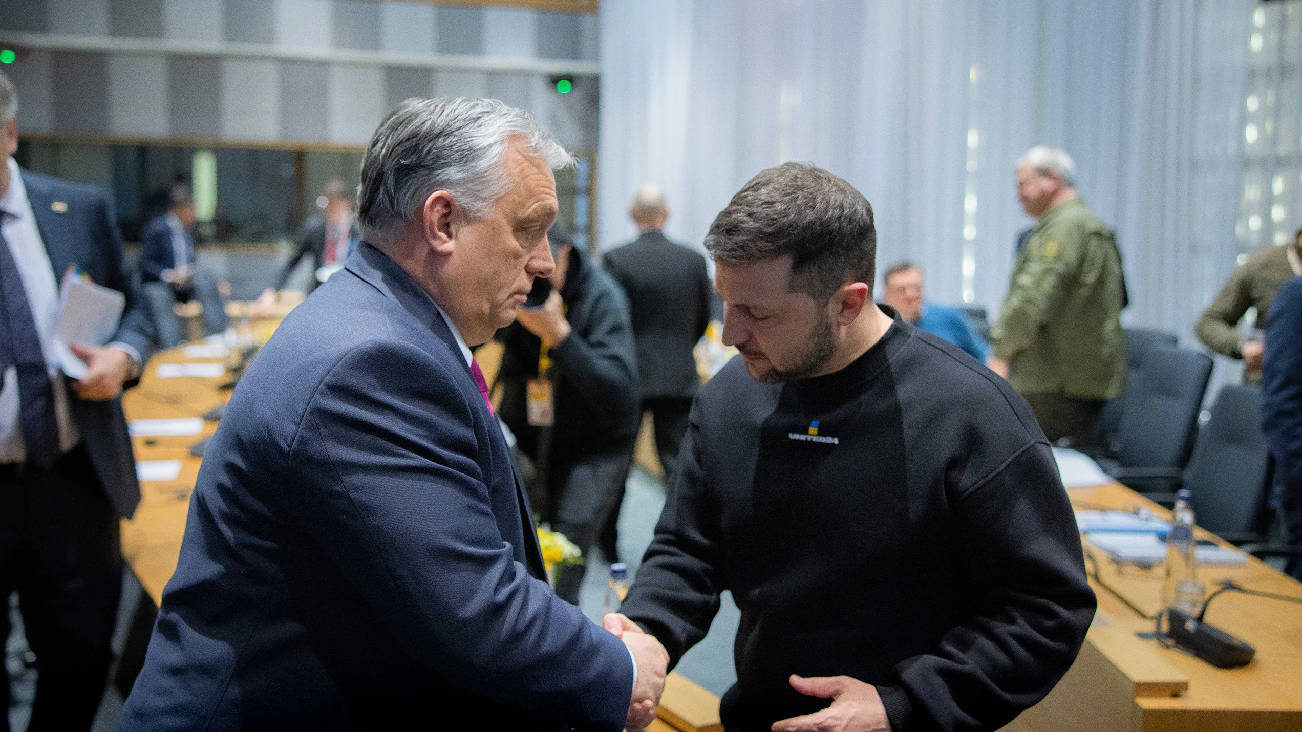 Viktor Orbán Meets Volodymyr Zelensky in Brussels