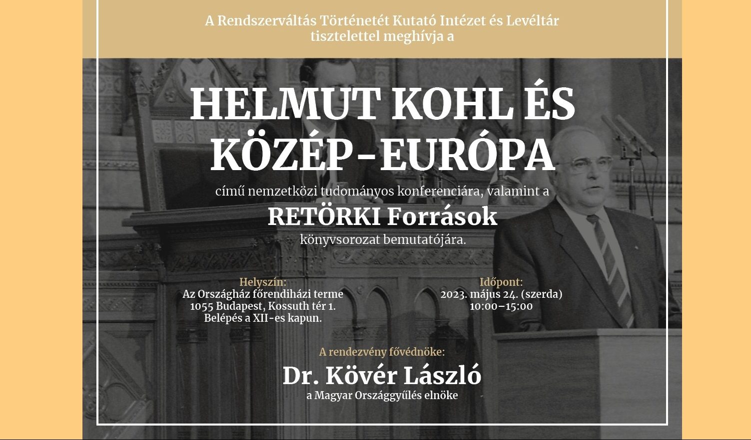 Helmut Kohl and Central Europe - International Conference