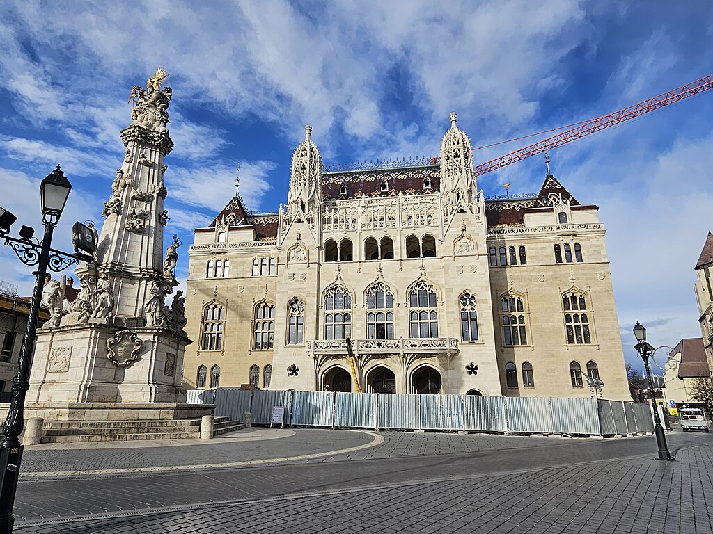 Neo-Gothic building of the Royal Treasury of Buda Castle under renovation