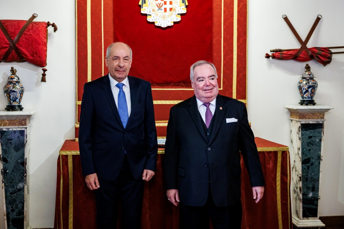 Thomas Sullyok elnök Rómában találkozott a Máltai Nagymester Rendjével