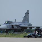 Fighter Jet Races against Formula Car at the Kecskemét Airbase